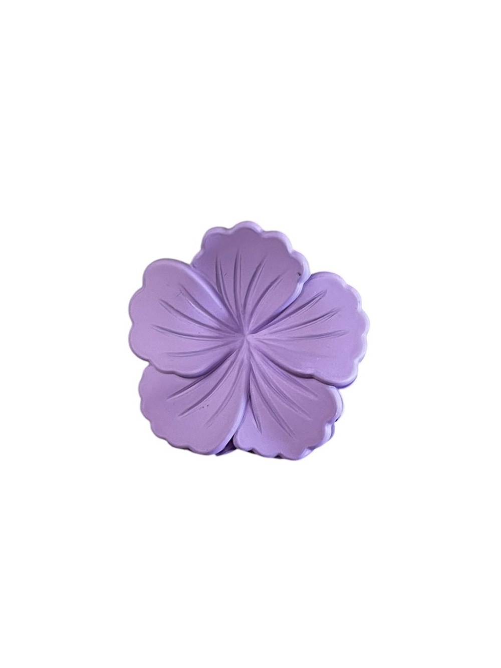Light Purple Hibiscus Matte Mini Floral Flower Matte 1.5" Lobster Claw Hair Clip